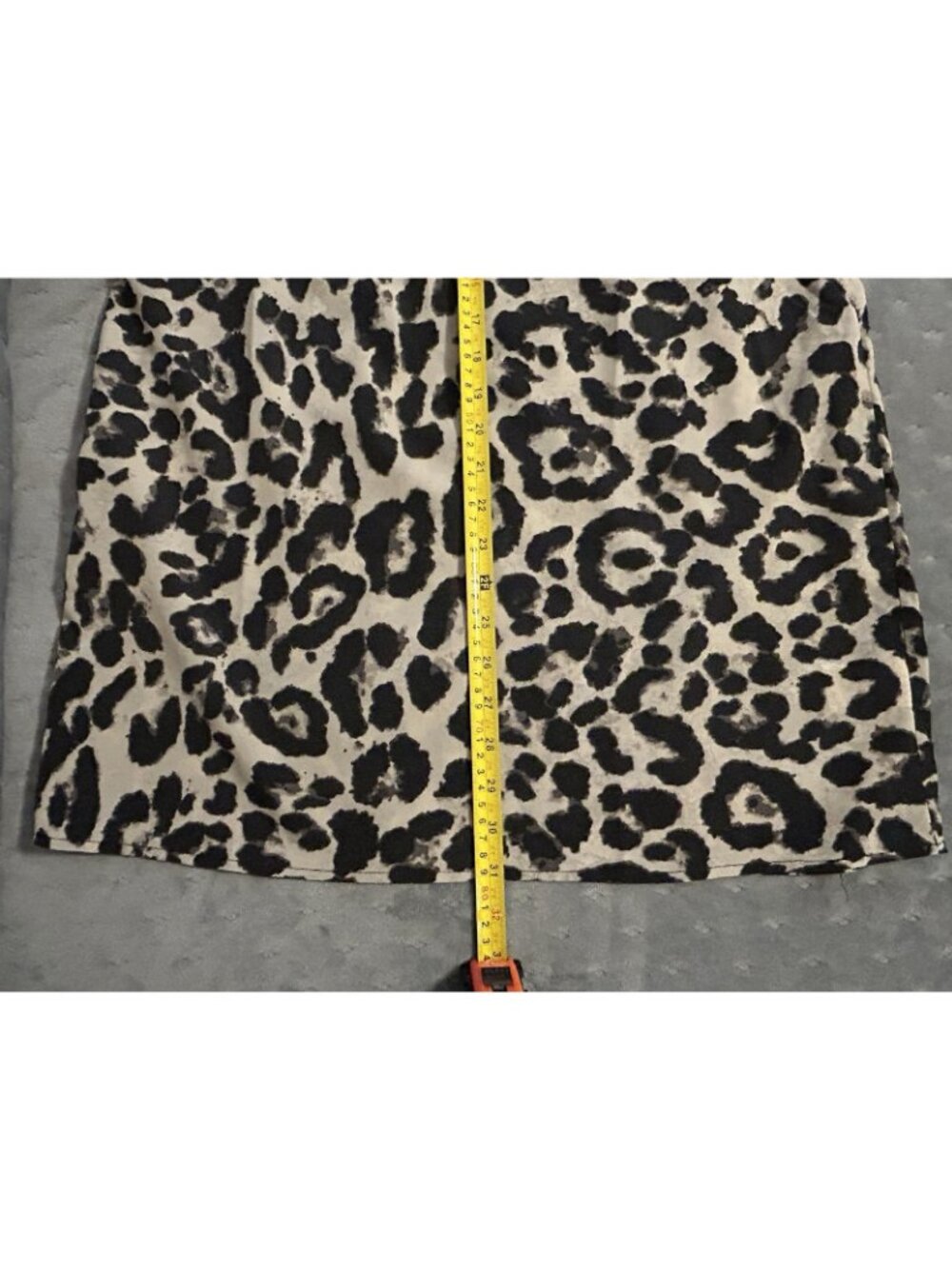 Summer Cheetah Animal Print Dress Sz M Lightweight Ruffle Sleeveless Black Gray - Picture 5 of 8